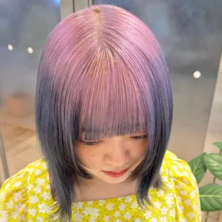 ミディアム 高円寺/艶カラー/ レイヤーカットのヘアスタイル