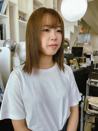 ミディアム カラー RINKA 岡崎美容室のヘアスタイル