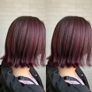 ミディアム カラー 髪質改善 頭身浴/ 中田のヘアスタイル