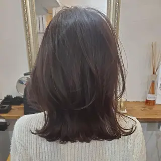ミディアム カラー フリーランス所属・韓国ヘア レイヤー くびれヘアMATSUのヘアスタイル
