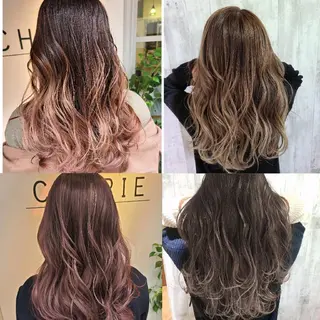 セミロング カラー cherie所属・バレイヤージュ/ ハイライト/大内格のヘアスタイル