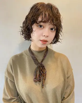 ショート パーマ レイヤー/パーマ /ウルフ/nabeのヘアスタイル