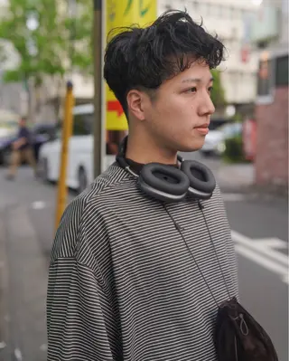 ショート パーマ 千葉 慎也のヘアスタイル