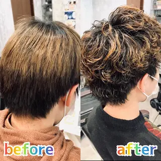 ショート パーマ メンズ AI TOKYO  横浜店所属・メンズ支持数No.1 👑リュウ👑のヘアスタイル
