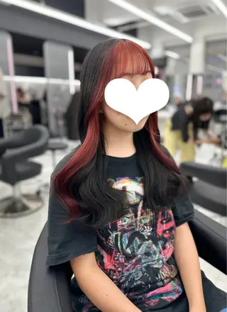 ロング カラー パーマ ヘアアレンジ メンズ キッズ ♥️韓国ヘア レイヤー♥️ゆりのヘアスタイル