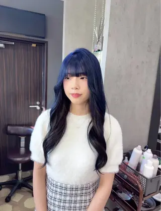 ロング カラー ハイトーン/デザイン 天神SAKURAのヘアスタイル
