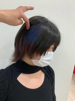 ショート カラー ヘアアレンジ 今村公介 ブリーチ特化、派手髪のヘアスタイル