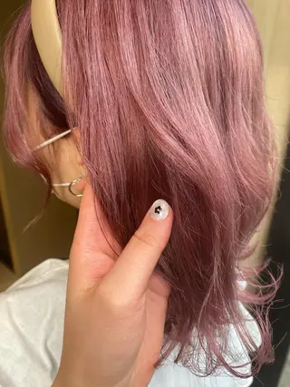 ミディアム カラー ヘアアレンジ アンククロス渋谷【ANKH CROSS】所属・韓国ヘア┊︎レイヤー ┊︎haruka🌙のヘアスタイル