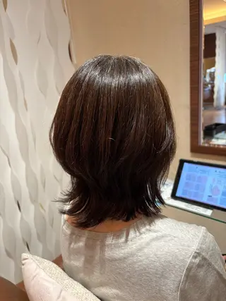 ミディアム シュリンプes石川橋店所属・✄﻿カットモデル/ 落合 悠夏のヘアスタイル