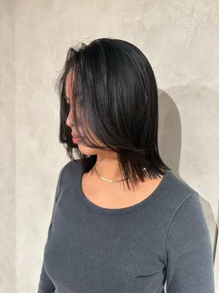 ミディアム mao 暖色 海外風カラー🌿❤️のヘアスタイル