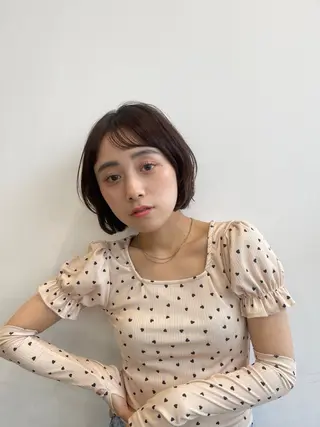 ショート カラー ヘアアレンジ 愛莉/ラベンダー/ ベージュ/ブラウンのヘアスタイル