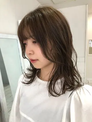 ミディアム NeF所属・miku🌿‬ パーマ/美髪矯正🌿のヘアスタイル