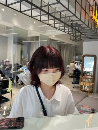 ミディアム カラー loely 💞miyuのヘアスタイル