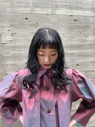 ロング ボブパーマ/ボブ/ 咲良のヘアスタイル