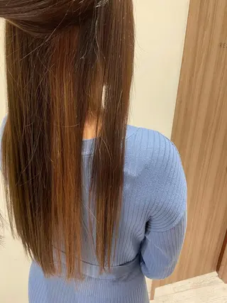 ロング カラー 加藤 未歩のヘアスタイル