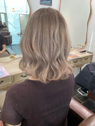 ミディアム 田中 優のヘアスタイル