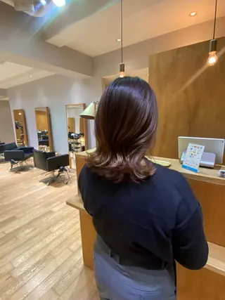 ミディアム カラー 【ヘアセット/美眉】 吉川玲のヘアスタイル