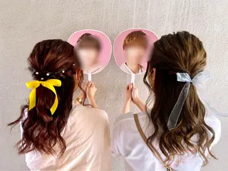 セミロング ヘアアレンジ T Ayaのヘアスタイル