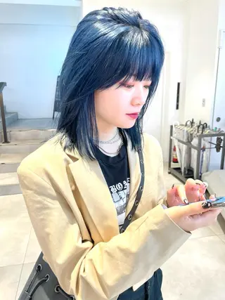 ミディアム カラー 🇰🇷カルマパーマ kaito🇰🇷のヘアスタイル