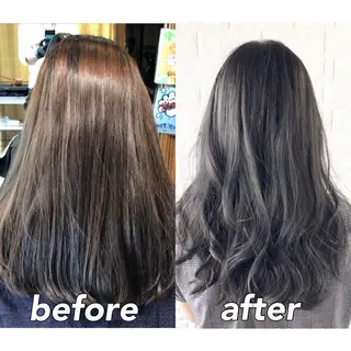 ミディアム カラー KIZU 髪質改善 オカルト怪談のヘアスタイル