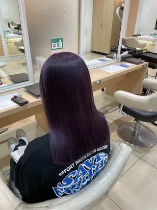 セミロング カラー 浦野 遥のヘアスタイル