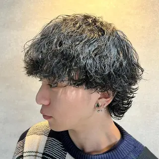 メンズ 🔥大人の色気パーマ メンズヘア特化🔥のヘアスタイル