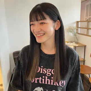 ロング カラー 伊藤ゆかり/髪質改善 /透明感カラーのヘアスタイル