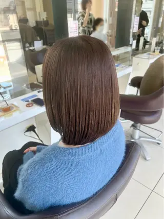 ミディアム Happiness王寺所属・髪質改善カラー 🫧萩原のヘアスタイル