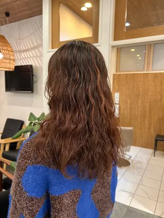 セミロング パーマ 穂乃香 ショートパーマ☘️のヘアスタイル