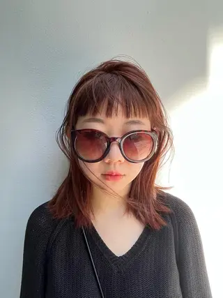 ミディアム カラー カサイ シオンのヘアスタイル