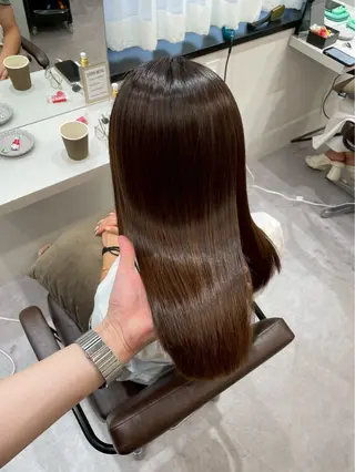 セミロング 髪質改善/縮毛矯正 梅田茶屋町/西尾祐作のヘアスタイル