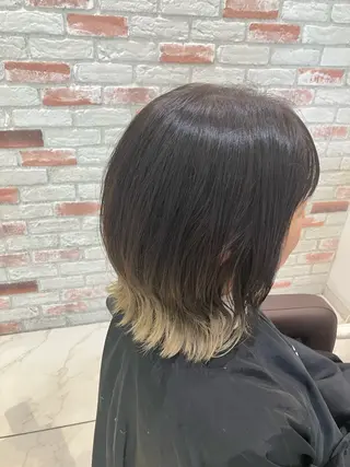 ミディアム カラー 🎃モデル🎃Ash 新杉田🎃山本のヘアスタイル