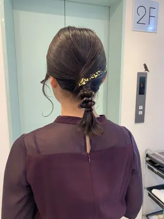 ヘアアレンジ moeka レイヤー /艶カラー/韓国のヘアスタイル