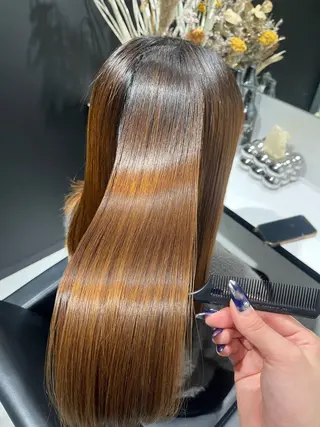 ロング パーマ 髪質改善/縮毛矯正 艶カラー/珠聡のヘアスタイル