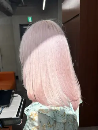 ミディアム カラー nico TOKYO 渋谷所属・ブリーチ ハイトーン 特化🌈フジタハルキのヘアスタイル