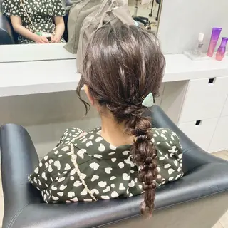 セミロング ヘアアレンジ ヘアセット/エクステ cocoro🐹🎀のヘアスタイル