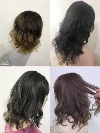 セミロング カラー ヘアアレンジ 相武台ショート特化 💐川崎希💐のヘアスタイル