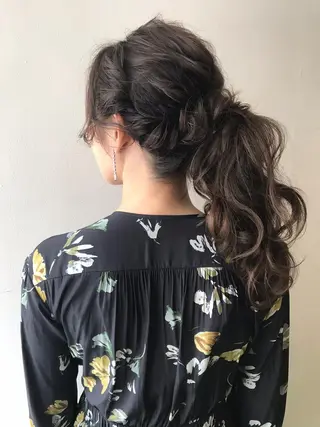 セミロング ヘアアレンジ ⭐️ アユミ⭐️のヘアスタイル