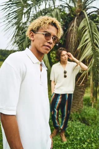 ショート カラー パーマ メンズ スキンフェード/パー マ/須田陸斗のヘアスタイル