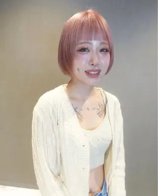 ショート カラー パーマ、ストパー モデル募集、ちはるのヘアスタイル