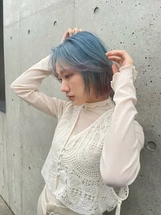 ショート カラー EGO所属・ブリーチカラー💖 rukaのヘアスタイル