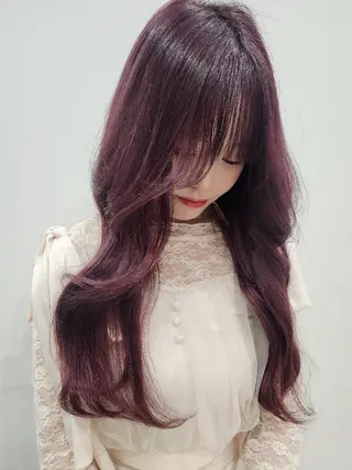 ロング Nanako。/韓国 ヘア/顔周りカットのヘアスタイル