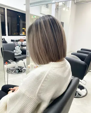 ショート ハイライト、レイヤー カット/西梅田/中西のヘアスタイル