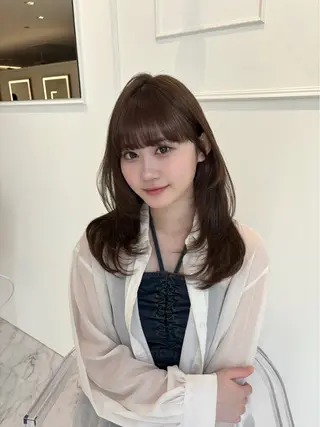 セミロング ParveMix 🐾鳥取彩花のヘアスタイル