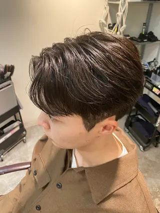 ショート パーマ メンズ パーマ特化/フェザー パーマシャドウ/真生のヘアスタイル