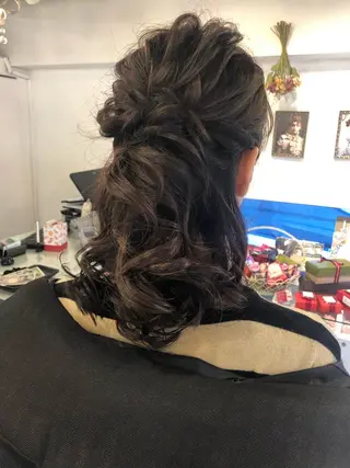 ミディアム ヘアアレンジ ✨韓国風カット/艶髪 カラー✨yumeのヘアスタイル