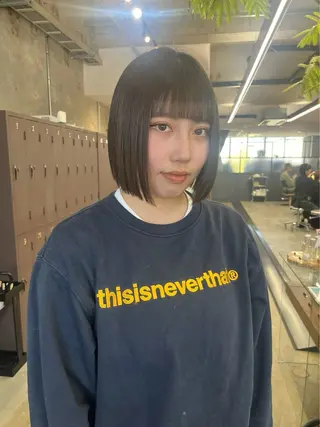 ショート カラー ナガノリノ /ボブ/ ベージュ/暖色のヘアスタイル