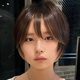 ショート カラー ウルフとデザイン カラーの神のヘアスタイル