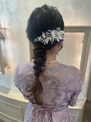 ヘアアレンジ 🍪ヨシイハルネ🍪 ラベンダーカラーのヘアスタイル