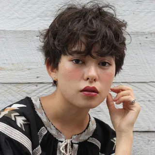 ショート 似合わせミニボブ マッシュ/渋谷/宍戸のヘアスタイル